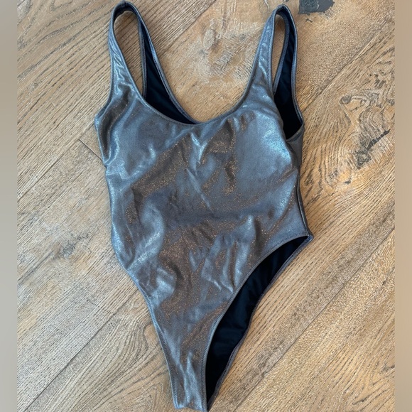 Other - Metallic silver swimsuit/bodysuit